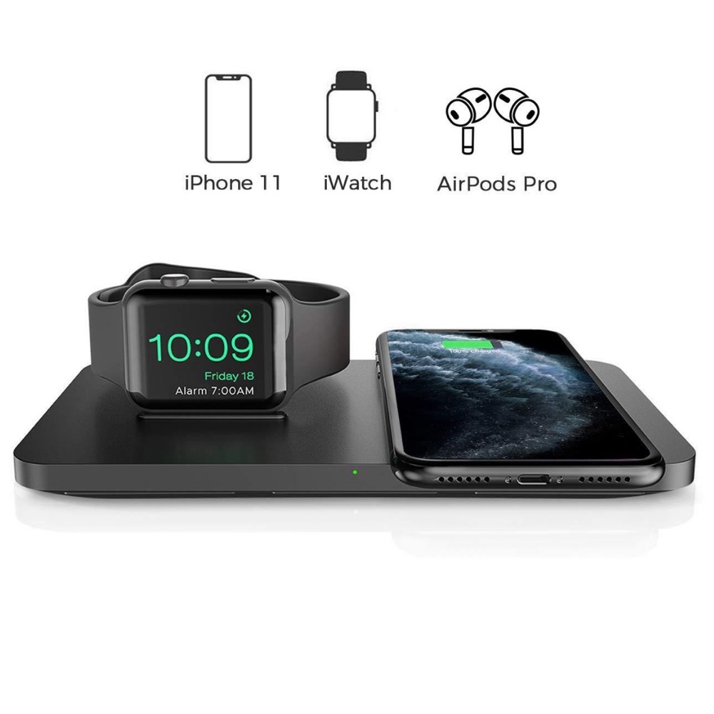 Wireless Charger, Seneo 2 in 1 Dual Wireless Charging Pad with iWatch Stand